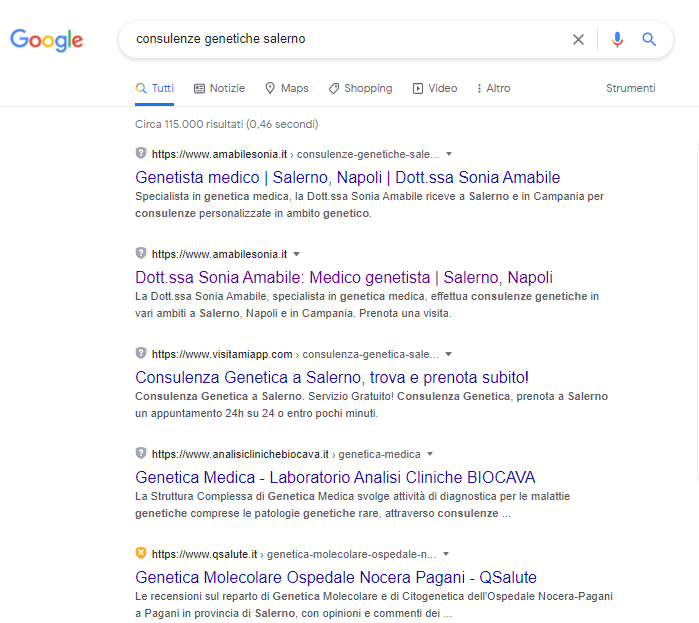 posizionamento local SEO